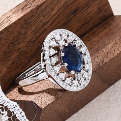 Brass Micro Pave Cubic Zirconia Adjustable Rings for Women&nbsp;LS-RJEW-C118-08P