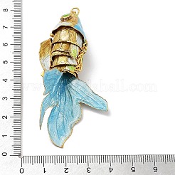 Brass Cloisonne Pendants&nbsp;KK-P251-A03-G