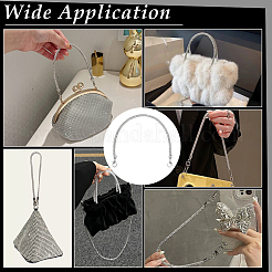 Alloy Crystal Rhinestone Bag Handles&nbsp;FIND-WH0431-64