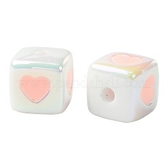 10Pcs Opaque Acrylic Enamel Beads&nbsp;ACRC-FS0001-02G