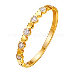 304 Stainless Steel Pave Clear Cubic Zirconia Hinged Cuff Bangles for Women&nbsp;WGF7C0B-02