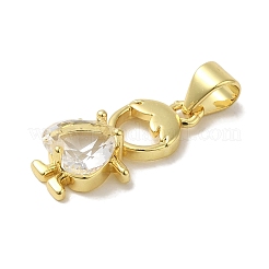 Rack Plating Brass Glass Pendants&nbsp;LS-KK-P272-18B-G01