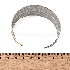 Two Tone 304 Stainless Steel Cuff Bangles&nbsp;SA-CBA90C5-02A-PG