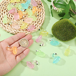 60Pcs 6 Colors Luminous Resin Flamingo Shape Display Ornaments&nbsp;DJEW-CA0001-53