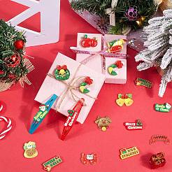 60cs 2 Styles Christmas Opaque Resin Decoden Cabochons&nbsp;RESI-SP0001-02A