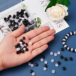 200Pcs 2 Colors Imitation Cat Eye Resin Bead Spacers&nbsp;RESI-YW0001-10
