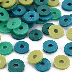 Handmade Polymer Clay Beads Strands&nbsp;CLAY-R089-8mm-T016