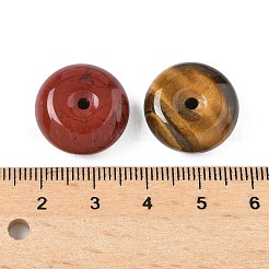 Natural & Synthetic Mixed Gemstone Donut/Pi Disc Charms&nbsp;G-M454-01B