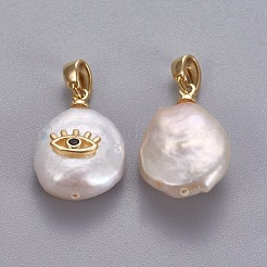 Natural Cultured Freshwater Pearl Pendants&nbsp;KK-L187-08G