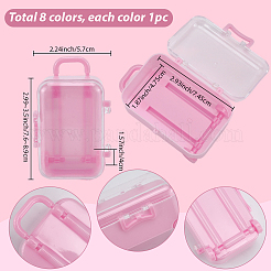 8Pcs 8 Colors Trolley Bag Shaped Plastic Candy Storage Boxes&nbsp;AJEW-SP0002-62