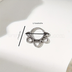 Gothic 316 Surgical Stainless Steel Flower Hoop Nose Rings for Men and Women Party Jewelry&nbsp;VU7400