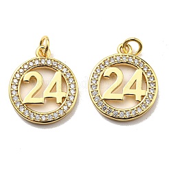 Rack Plating Brass Cubic Zirconia Pendants&nbsp;KK-D026-21G