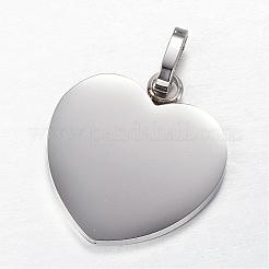 304 Stainless Steel Stamping Blank Tag Pendants&nbsp;STAS-P055-04