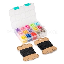 1 Box 13 Colors 325Pcs Plastic Barrel Beads&nbsp;DIY-LS0003-02