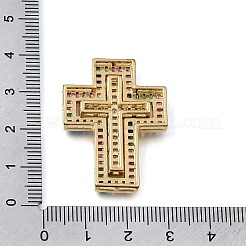 2Pcs 2 Styles Brass Micro Pave Cubic Zirconia Multi-Strand Links&nbsp;CU-CBA9883-01G