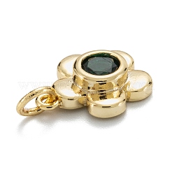 Brass Cubic Zirconia Charms&nbsp;KK-G399-06