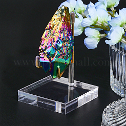 2Pcs 2 Colors Square Transparent Acrylic Mineral Crystal Stands&nbsp;ODIS-GL0001-06