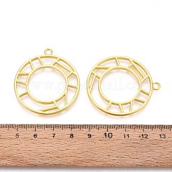 Alloy Open Back Bezel Pendants&nbsp;PALLOY-WH0068-02G