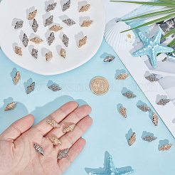 40Pcs 2 Colors 1-Hole Alloy Shank Buttons&nbsp;BUTT-CY0001-28A