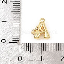 26Pcs Brass Micro Pave Clear Cubic Zirconia Charms&nbsp;KK-Z151-18G