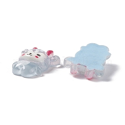 Christmas Reindeer Transparent Resin Cabochons&nbsp;RESI-G041-B03