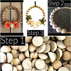 Unfinished Wood Cabochons&nbsp;WOOD-CJ0001-10