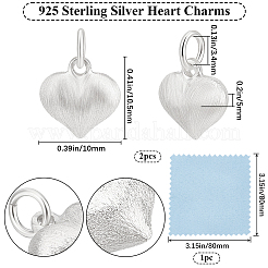 2Pcs 925 Sterling Silver Charms&nbsp;STER-BBC0007-92