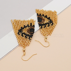 Glass Seed Beaded Dangle Earrings&nbsp;UP1893-01