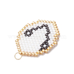Glass Seed Beaded Twelve Constellations Pendants&nbsp;PALLOY-MZ00891-02