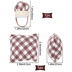 1Set Polyester Square and Ring Shaped Cotton Needle Cushion&nbsp;AJEW-GF0003-75