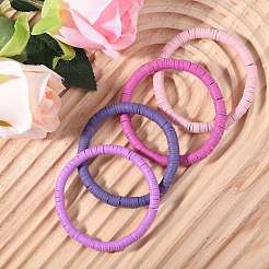Polymer Clay Heishi Surfer Stretch Bracelets Set&nbsp;BJEW-SW00129
