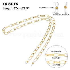 Aluminium Cable Chains/Paperclip Chains Eyeglasses Chains&nbsp;AJEW-AR0001-09G