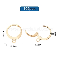 100Pcs 304 Stainless Steel Leverback Earring Findings&nbsp;STAS-PH0004-83