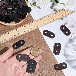 50Pcs 5 Styles Oval PU Leather Label Buckle&nbsp;FIND-CL0001-56