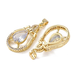 Brass Micro Pave Cubic Zirconia Pendants&nbsp;KK-Z141-01G-01B