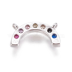Brass Micro Pave Cubic Zirconia Charms&nbsp;ZIRC-E145-73A-P