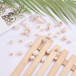 Round Unfinished Wood Beads&nbsp;WOOD-NB0001-07