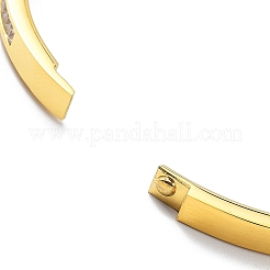 Ion Plating(IP) 304 Stainless Steel Hinged Bangle with Rhinestone&nbsp;BJEW-M309-03G