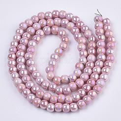 Electroplate Porcelain Beads&nbsp;PORC-N005-04G