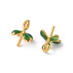 Brass Enamel Eye Pin Peg Bails&nbsp;KK-K399-07B-G