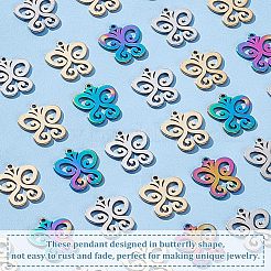 30Pcs 3 Colors 304 Stainless Steel Charms&nbsp;STAS-DC0011-91