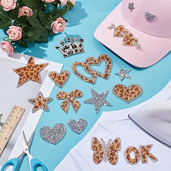 16Pcs 7 Styles Heart Hotfix Resin Rhinestone (Hot Melt Adhesive On The Back)&nbsp;PATC-WR0001-15