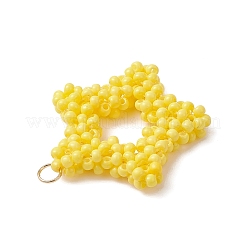 Glass Seed Beaded Star Pendants&nbsp;PALLOY-MZ01116