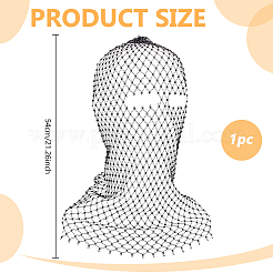 1Pc Polyester Fascinator Mesh Face Veil&nbsp;OHAR-FG0001-05C