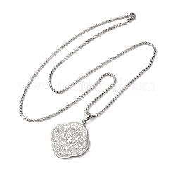 304 Stainless Steel Saint Benedict Pendant Necklaces&nbsp;LS-NJEW-B153-02A-P