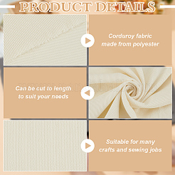 Corduroy Fabric for DIY Crafts&nbsp;DIY-WH0504-293B