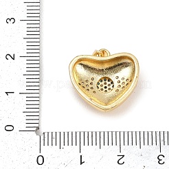 Brass Micro Pave Cubic Zirconia Pendants&nbsp;KK-H537-07G