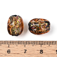 Handmade Foil Lampwork Beads Strands&nbsp;FOIL-T008-07E