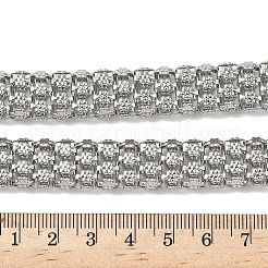 13.5MM 304 Stainless Steel Flower Mesh Chain Necklaces&nbsp;NJEW-D333-01P