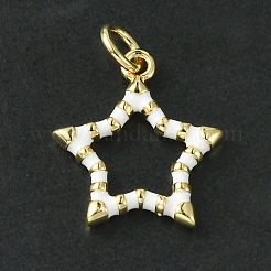 Rack Plating Eco-Friendly Brass Enamel Pendants&nbsp;KK-K332-01